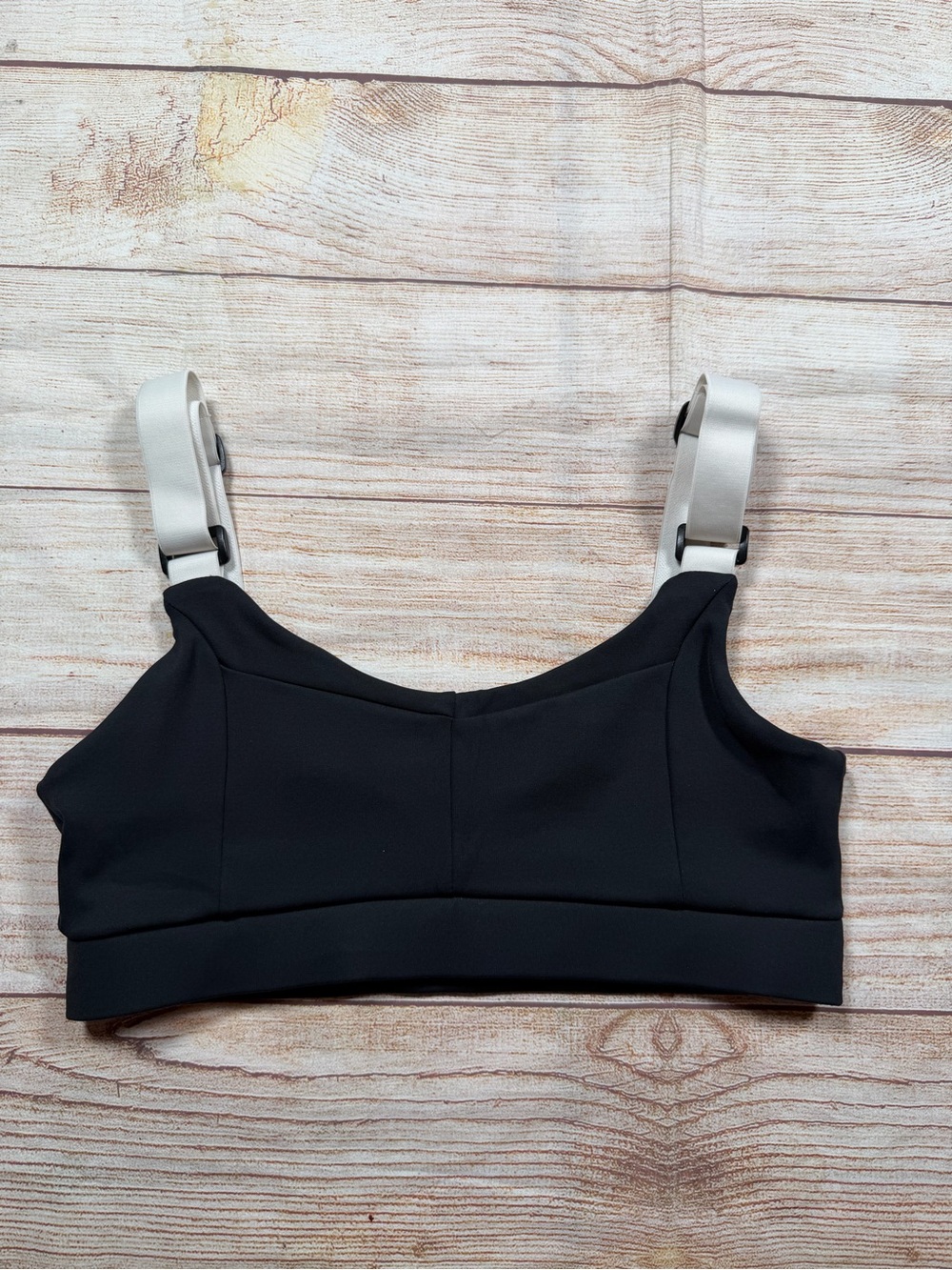 IVL Collective‎ Black Sports Bra with Chunky Adjustable Straps Minimalist